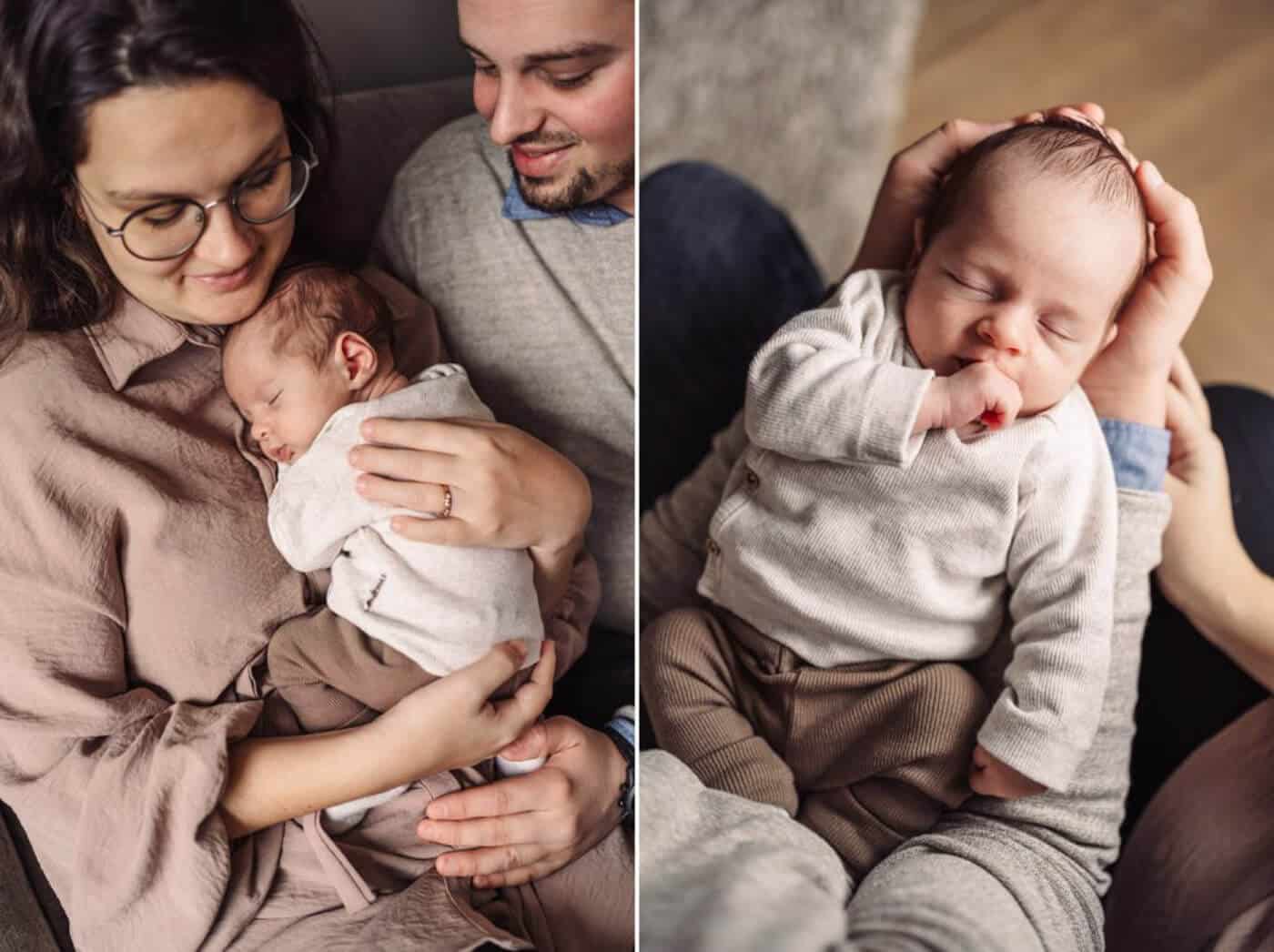 newborn-en-babyfotoshoot thuis in eigen omgeving in limburg of brabant